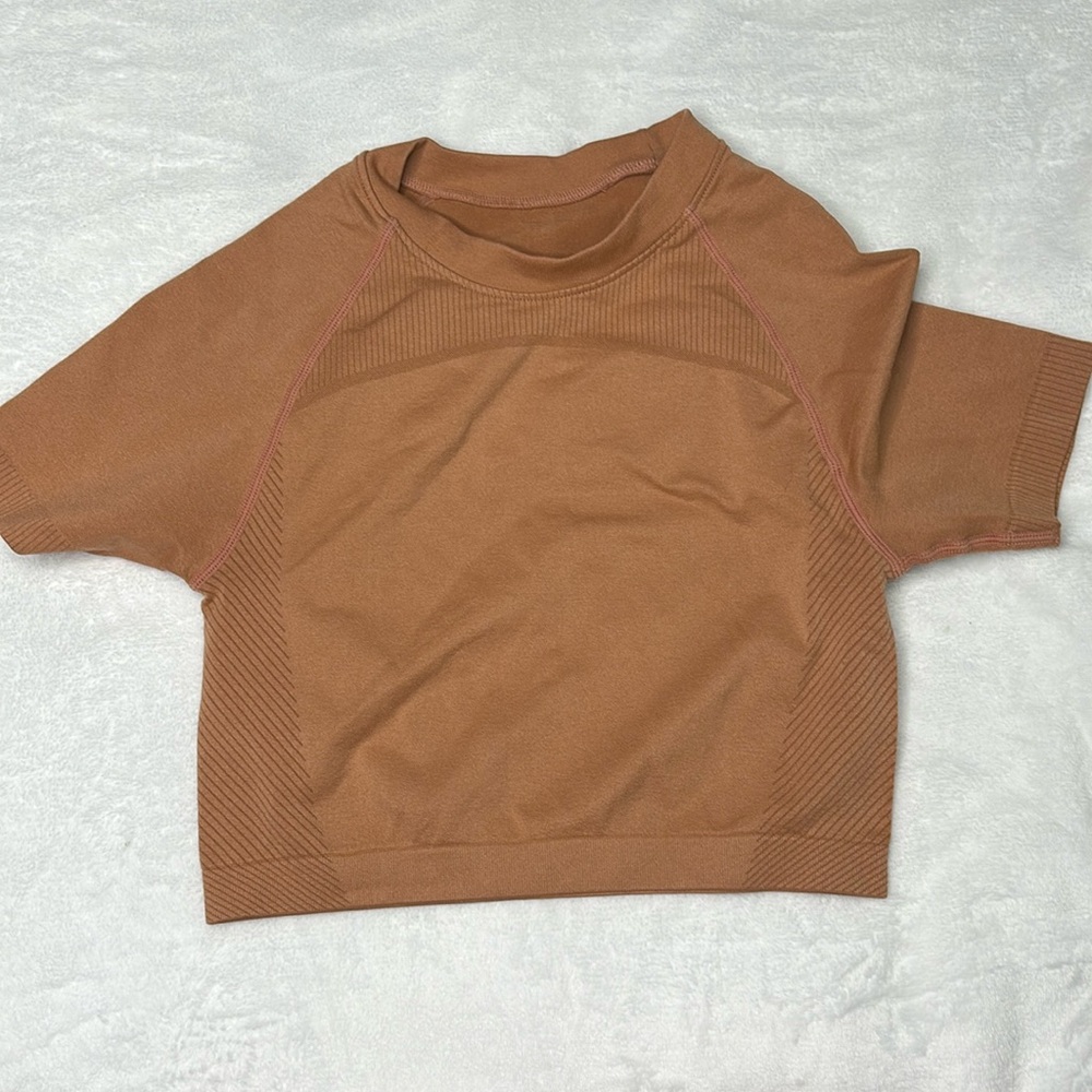brown tan compression tee